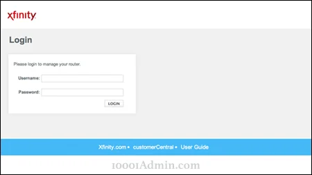 10.0.0.1 router admin login screen